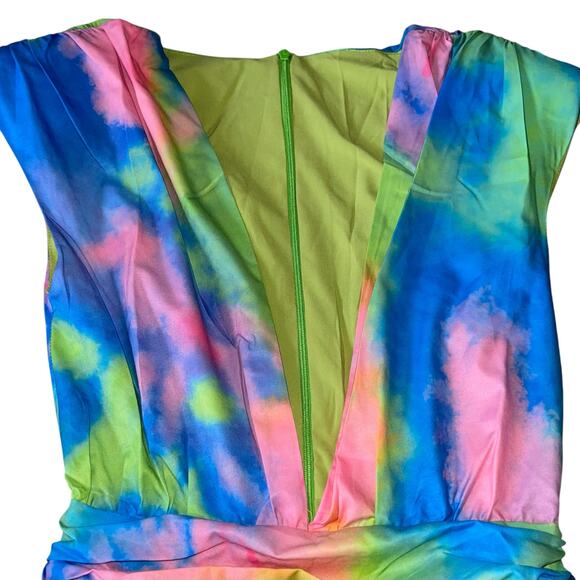 Tie Dye Sleeveless Maxi Dress Colorful - Picture 7 of 9